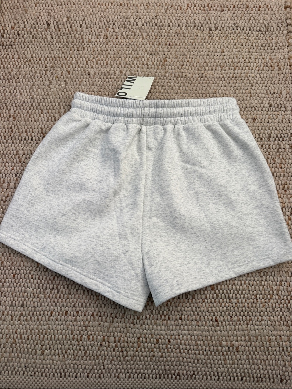 Wilo The Label Logo Fleece Jog Short  Women’s White Marble NWT Athletic Shorts - Picture 5 of 7